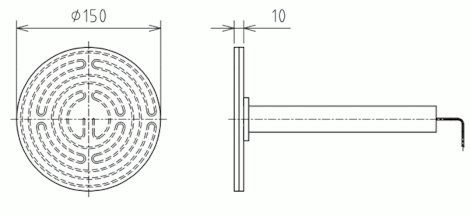 φ1.8円形ホットプレートの図面