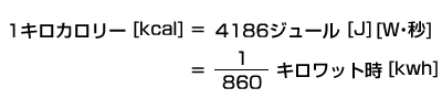 公式：熱量の単位