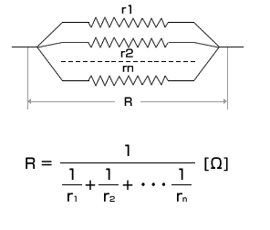 公式：合成抵抗（並列抵抗）